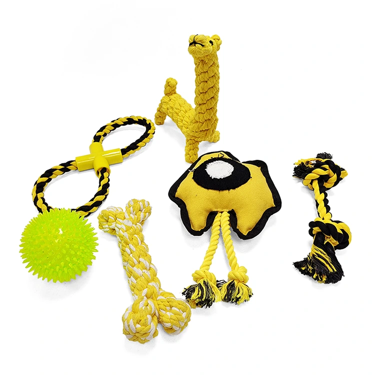 Μασήστε σχοινί Bone TPR Dog Toy Set