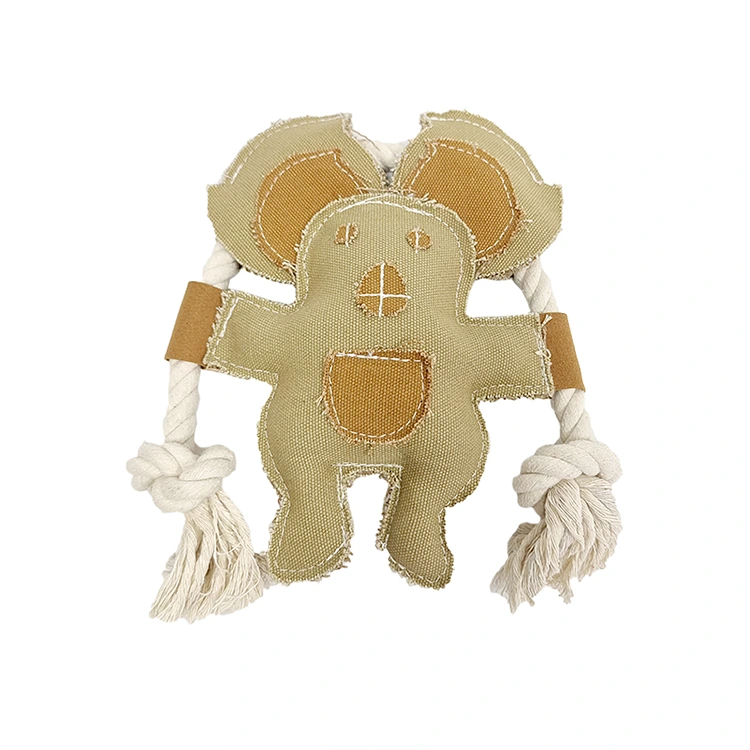 Elephant Canvas Dog Toy με βαμβακερό σχοινί